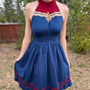 Disney Parks The Dress Shop Womens Captain Marvel Dress by Her Universe Size S